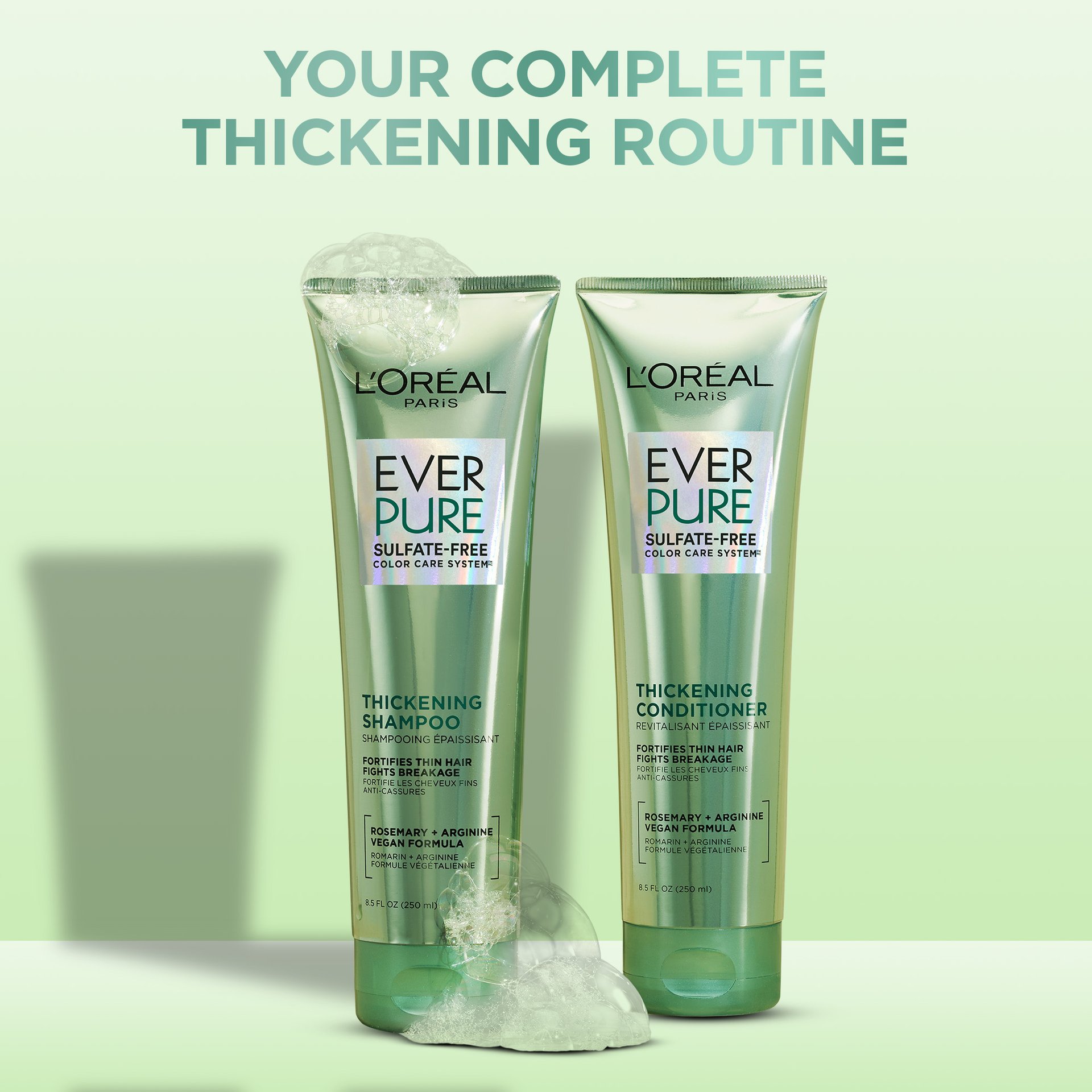 L'Oréal Paris EverPure Sulfate-Free Thickening Shampoo, Full Product Range
